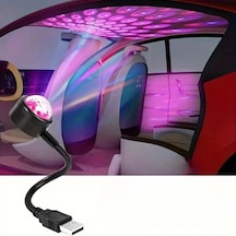 Usb Sese Duyarlı 8 Farklı Mod Işıklı Led Atmosfer Işığı Ambiyans Aydınlatması Mor