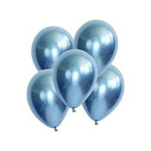 Balonevi 12 Inç Krom Balon Mavi Parti Süsleme Balonu 10 Adet