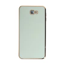 Uray Store Samsung Galaxy Uyumlu  J7 Prime Kılıf Volet Silikon - Açık Yeşil