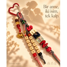 Goob Tasarım Kişiye Özel Isimli Çanta Aksesuarı Anne Ve Çocuklarına Özel Charm Çok Renkli