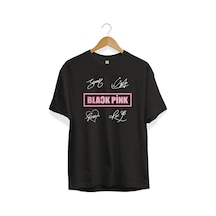 Startmore Black Pink İmza Baskılı T-shirt Siyah
