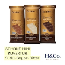 Schöne Profesyonel Mini Kuvertür Çikolata Seti 200g + 200g+200g Bitter-sütlü-beyaz