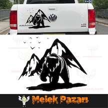 Ayı Dağ Manzarası Off Road Oto Sticker, Araba Sticker