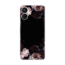 Tecno Spark 9 Pro Kılıf Resimli Desenli Silikon Platinium Series Dark Flowers 1906