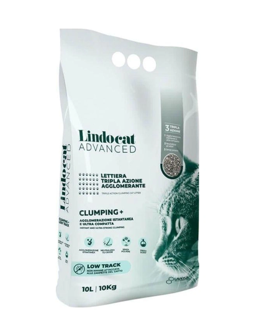 Lindocat Advanced Pati İzi Bırakmayan Ekstra Topaklanan Bentonit Kedi Kumu 10 Lt
