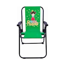 Exent 2-6 Yaş Lüx Çocuk Piknik Sandalyesi-mini Kamp Sandalyesi-mylittle Princess-yeşil Çok Renkli