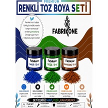 3'lü Set Premium Parafin Soya Wax Toz Mum Boyası Hobi Seti - 10 Cc Mavi, Yeşil, Kahverengi Bkfab3mykh10g Karışık