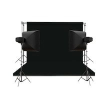Hs Stüdyo Teknik 270x580cm Siyah Taşınabilir Kumaş Fon Perdesi