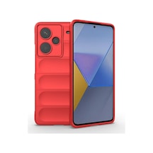 Xiaomi Redmi Note 13 Pro Plus 5g Kılıf Kamera Korumalı Esnek Silikon Parmak Şeritli Pazarplus Kırmızı