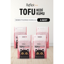 Reflex Plus Bebek Pudrası Kokulu Tofu Kedi Kumu 7l X 4 Adet