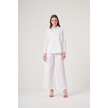 Oe25y939714 Omelya Nakışlı Pantolon Beyaz