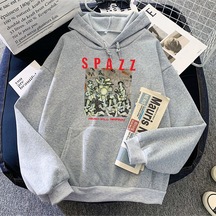 Gri Spaderas Spazz Ezmek Kille Yok Karikatür Hoodies Grafik Gri