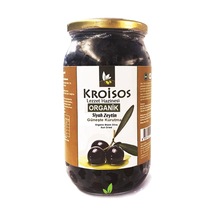 Kroisos Organik Güneşte Kurutulmuş Siyah Zeytin Cam 650 G