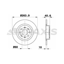 Fiat Punto Evo Arka Fren Diski 2010-2012 Braxıs Ae0438 2adettir