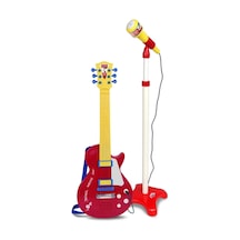Mey İthalat Elektronik Ayaklı Mikrofonlu Gitar Seti Kırmızı