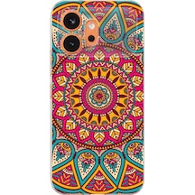 Honor 600 Uyumlu Mandala Baskılı Silikon Kılıf Renkli