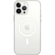 Apple İphone 15 Pro Max Kılıf Magneticsafe Şeffaf Silikon - Şeffaf Çok Renkli