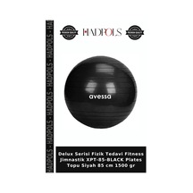 Delux Serisi Fizik Fitness Jimnastik Xpt-85-black Plates Topu Siyah 85 Cm 1500 Gr