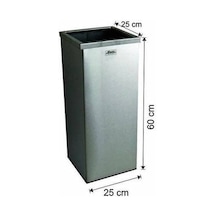 Paslanmaz Metal Çemberli Çöp Kovası 37 Litre