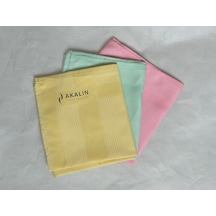Akalın Orijinal 3'lü Profesyonel Mikrofiber Temizlik Bezi - Ithal Ürün - Tek Dokunuş Pembe-sarı-yeşil Diğer