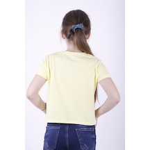 Toontoy Kids Toontoy Kız Çocuk Instagram Baskılı Tişört Sarı