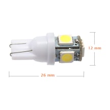Space Dekoratif Led Ampul T10-2X5 Smd Led Mavi 12V/Laam118-2-12