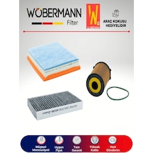 Wöbermann Peugeot 508 1.6 HDI Filtre Bakım Seti 2014-2018 3'lü Karbonlu