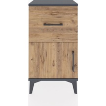 Arges Komodin Tek Raflı Tek Çekmeceli Tek Kapaklı 44x30x80 An... Antrasit
