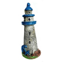 Balıkpet Çapalı Deniz Feneri Akvaryum Dekoru Lacivert 20 CM
