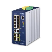 Planet PL-IGS-5225-8P2T4S 14 Port 8 Port 100T PoE 240W 2 Port 1000T 2 Port SFP Endüstriyel Switch
