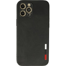 Apple Uyumlu iPhone 12 Pro Max Kılıf Loop Deri Silikon Siyah,