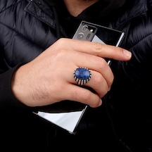 Lapis Taşlı 925 Ayar Gümüş Erkek Yüzük