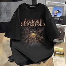 Startmore Rock Serisi Avenged Sevenfold Baskılı Unisex Oversize Siyah