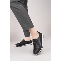 Nesilshoes Nesil Shoes Sdf 701-3 Siyah İçi Deri Günlük Kadın Ayakkabı
