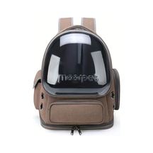 Fochsia Havayolu İçin Polyester Kedi Sırt Çantası, Fermuarlı Nefes Alabilir Evcil Hayvan Seyahat Çantası, Kaki