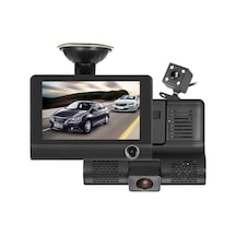 4" Araba Dvr Araç Kamerası 3 Lensli Ön Ve Arka Video Kaydedici Kamera G-sensörü