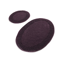 Chilai Home Pıante Oval Cotton Mor 2 Lı Set Banyo Halısı, Paspas