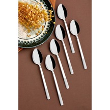 Cooker 6'lı Heybeli Paslanmaz Çelik Tatlı Kaşığı Ckr2166 Çelik