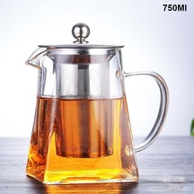 Isıya Dayanıklı Cam Çaydanlık Paslanmaz Çelik Çay Demlik Filtre Çiçek Su Isıtıcısı Kung Fu Seti Puer Oolong 750ml
