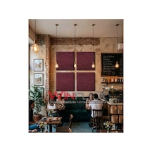 60x60cm - Akustik Kumaş Kaplı Panel Mürdüm