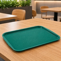 Abs Servis Tepsisi Kaymaz Yüzeyli 27x36 Cm Yeşil Renk Endüstriyel Kullanıma Uygun, Kırılmaz, Bpa Free 7 Renk Seçenekli