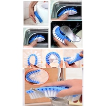 Bükülebilir Esnek Kenar Köşe Lavabo Temizleme Fırçası Banyo Mutfak Fırçası