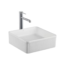 E-w1003mb Tezgah Üstü Lavabo Mat Beyaz Renkli