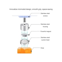 Ankatek Sones Silindir Sabunluk, Sabunluk Paslanmaz Monte Model: Manyetik Duvara Drenaj Çivisiz Çelik Banyo Tq Diğer Diğer