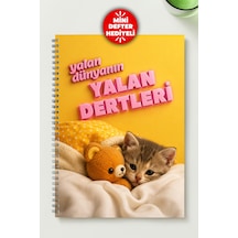 Yalan Dünya Temalı A5 Metal Spiralli Çizgisiz Karton Kapak Yalan Dünya Temalı Defter Çok Renkli