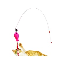 Sesli Zilli Balık Kedi Oltası Oyuncağı 90 CM