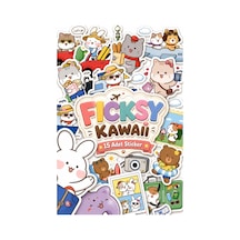 Kawaii Stili Sevimli Hayvanlar Seyahat Temalı Sticker Seti - 15 Adet Etiket Çıkartma Diğer