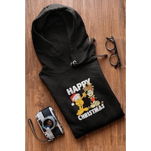 Garfield Happy Christmas Kapşonlu Sweatshirt 001