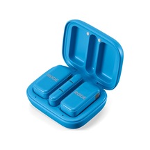 Wireless Micro - Akıllı Telefon Ve Bilgisayar Uyumlu Kompakt Kablosuz Mikrofon Seti, Şarj Kutulu, İki Verici, Bir Alıcı, Usb-c, Mavi Çok Renkli