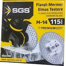 Sgs Elektrolize Testere Flanşlı Çift Yüz Elmaslı 115mm Sgs2290